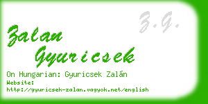 zalan gyuricsek business card