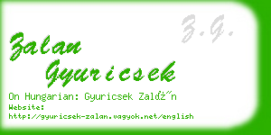 zalan gyuricsek business card